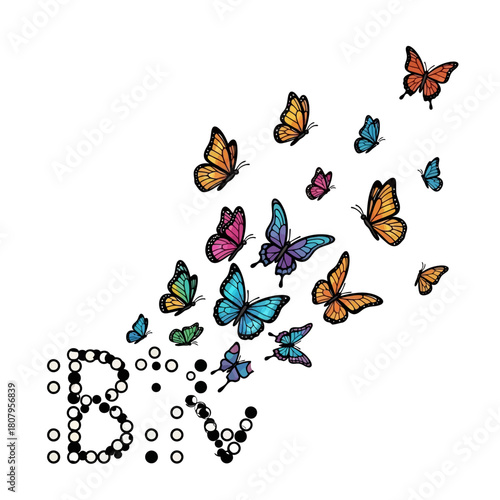 World Braille Day Celebration with Colorful Butterfly Design