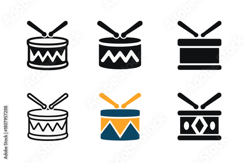 Carnival Logo Variations. Carnival celebration. Icon set. Set Logo of carnival celebration: trumpet horn. harmonious logo variations of the same emblematic