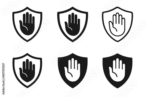 Harassment Awareness Icons. Sexual harassment awareness. Icon set. Set Logo of Sexual harassment awareness: Group support icon. harmonious logo variations of