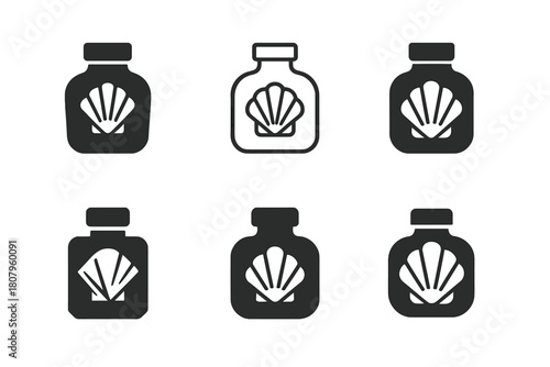 Travel Souvenir Icons. Travel souvenirs. Icon set. Set Logo of travel souvenirs: souvenir shop sign. harmonious logo variations of the same emblematic concept,