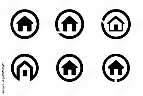 Disaster Preparedness Logos. Architecture for disaster preparedness and recovery. Icon set. Set Logo of architecture for disaster preparedness and recovery: