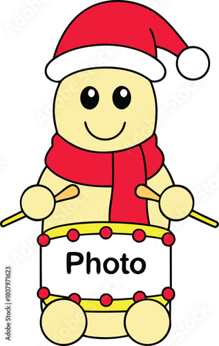 Festive cartoon drummer design