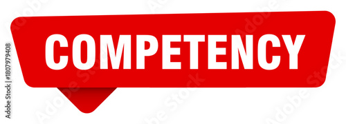 competency red sticker isolated on transpatent background. competency sign