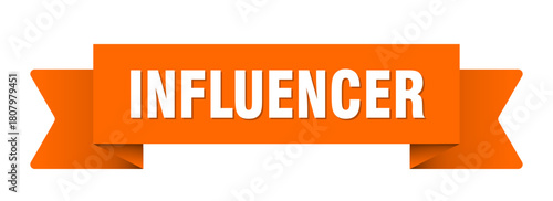 influencer ribbon isolated on transparent background. influencer ribbon