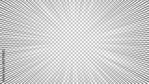 Black comic book transparent background