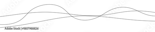 Thin curved wavy lines