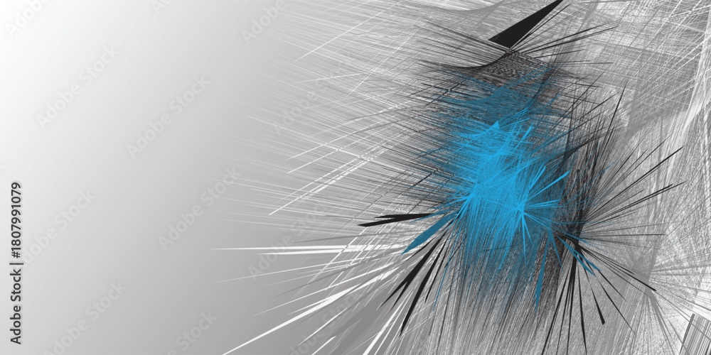 Fototapeta premium Abstract with geometric line stack. Vector line contour.