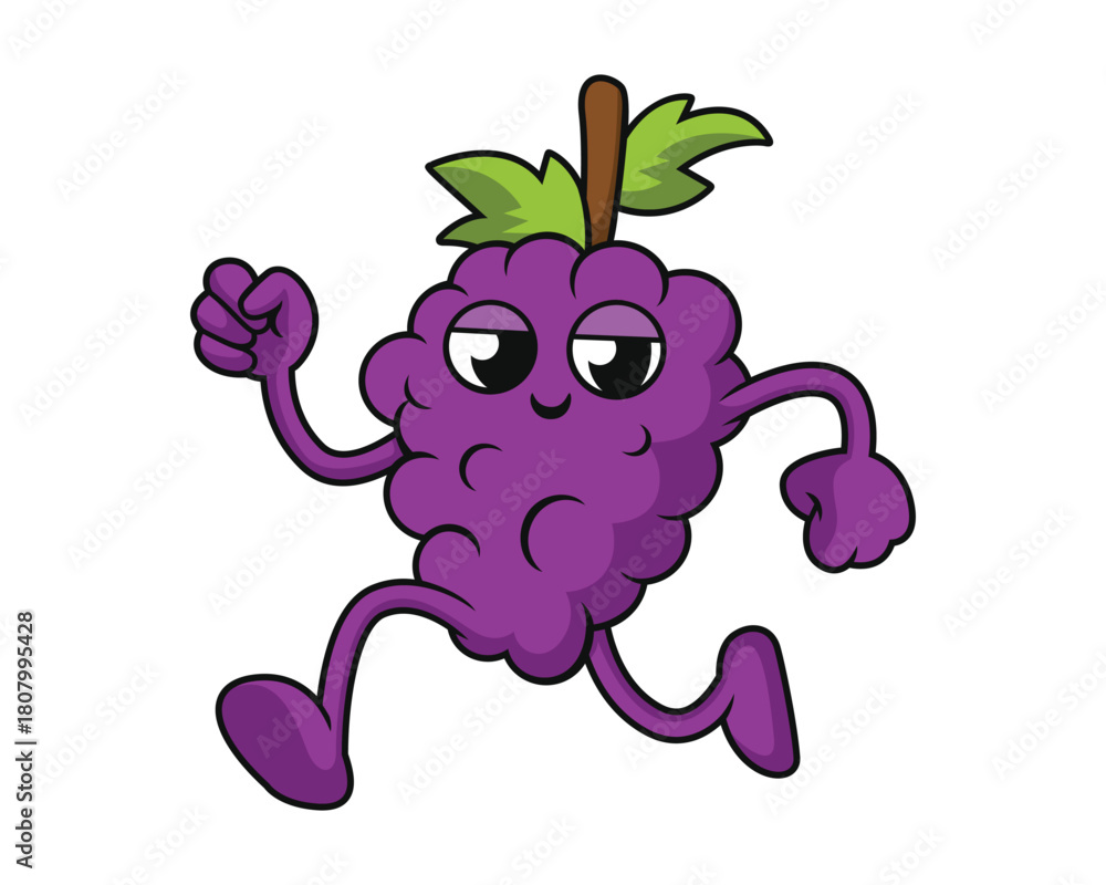 Obraz premium 10_Grape Cartoon Character