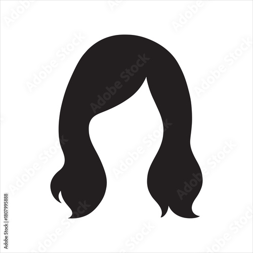 Elegant Bob Hairstyle Silhouette Vector Illustration for Beauty and Fashion Industry Design Projects and Creative Graphics