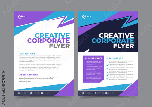 Creative corporate flyer design template