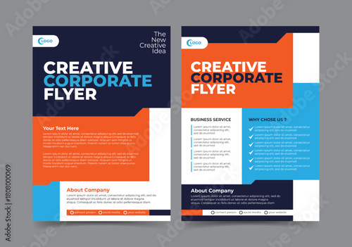 Creative corporate flyer design template