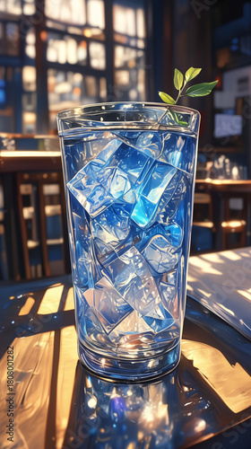 背景に使用できるレトロな日本の喫茶店の飲み物