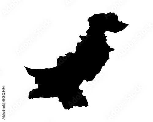 Minimalist flat black vector silhouette of Palau map, simple island outline for cartography artwork, education, and modern design