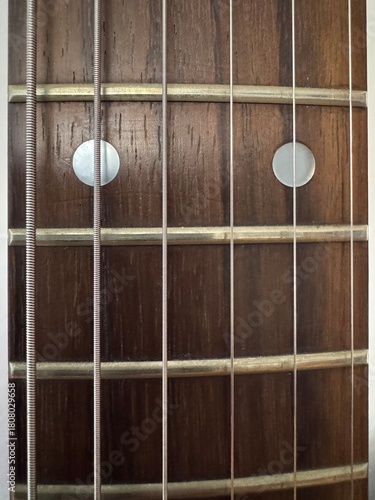 Detailed view of an electric guitar