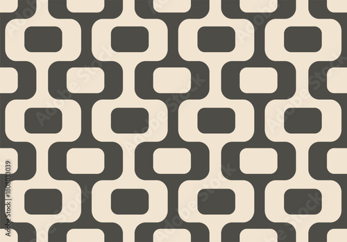 Ipanema sidewalk seamless pattern. Calçadão de Ipanema classic and iconic pattern black and white motif
