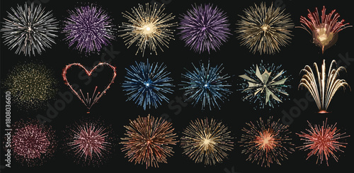 Colorful Fireworks Set for Celebrations A Burst of Joy and Festivity