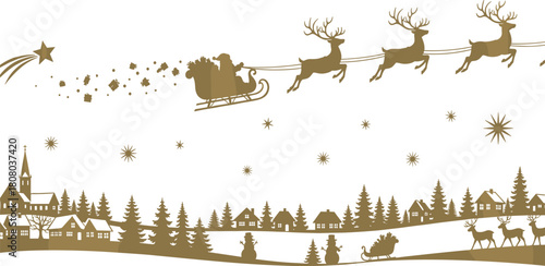 Elegant Happy New Year 2026 greeting card design with golden fireworks exploding on a dark blue background banner