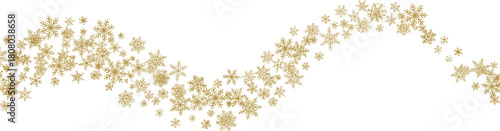Wallpaper Mural Festive Snowflake Stream A Golden Winter Design Element for Holiday Decorations and Designs Torontodigital.ca