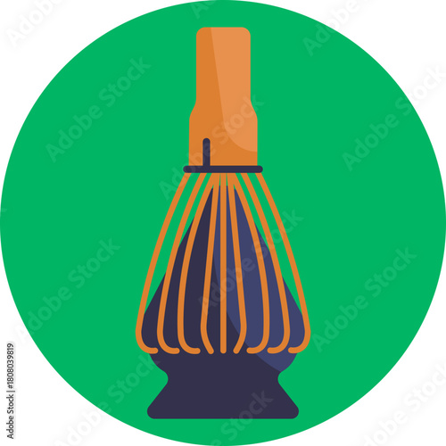 Traditional Matcha Whisk – A bamboo whisk used to mix and froth matcha powder in hot water.