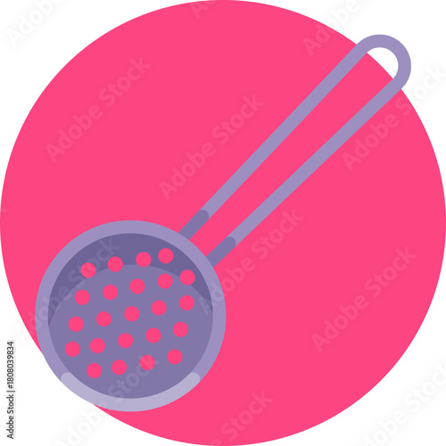 Fine mesh sieve used for sifting matcha powder to remove clumps.