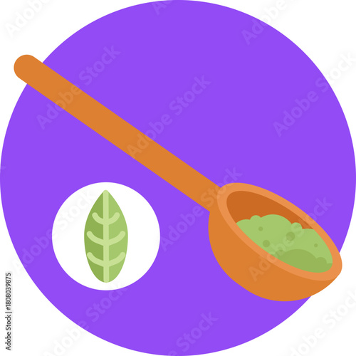 Spoon icon representing the tool used to portion matcha for preparation.