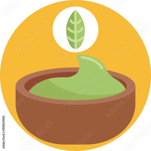 Matcha powder piled in a small mound, representing finely ground green tea.