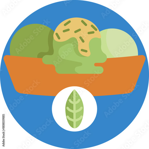 Round matcha-flavored dessert balls, often served as a sweet treat with tea.