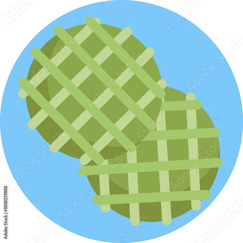 A crispy golden waffle served as a sweet breakfast or snack.