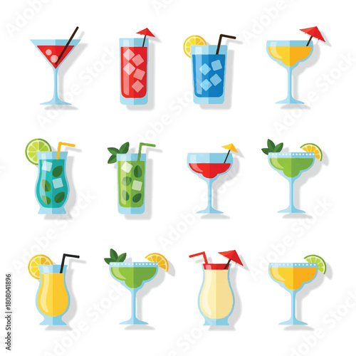 Colorful Cocktail Collection: Refreshing Drinks for Summer.