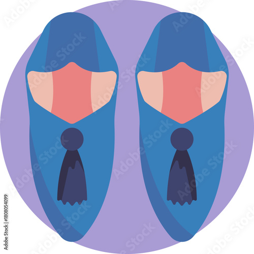 Traditional Moroccan slippers, often colorful and embroidered, representing local footwear.