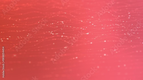Abstract Red Background with Tiny White Bubbles.