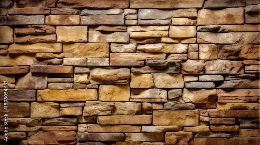 Fototapeta premium A wall made of stone and brick