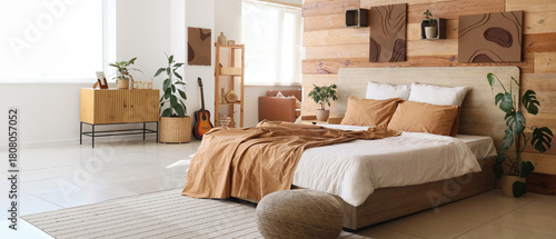 Interior of stylish bedroom...