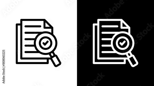 Review Document With Icon Set Design