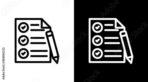 Survey Form With Icon Set Design