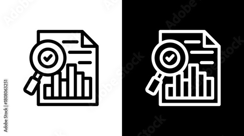 Report Document With Icon Set Design