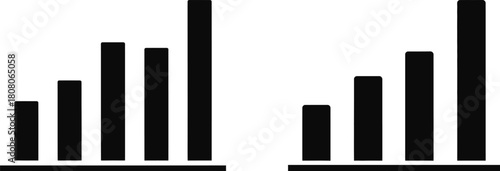 Graphic of a bar graph showing data fluctuations and trends, useful for business presentations and reports