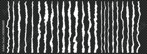 ripped or torn texture pieces of paper edge set. Torn paper edge element for social media business banner or planning sheets of paper. Ripped newspaper clip art. ripped paper note grunge brush stroke.