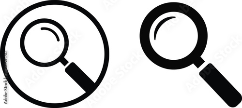 Magnifying Glass Icons Search and Zoom Concepts for Web and App Design Elements