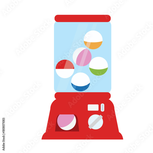 かわいいカプセルトイの機械イラスト