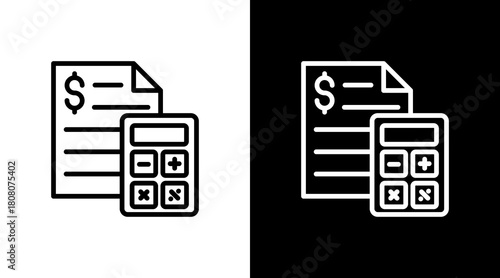 Tax Calculator With Icon Set Design