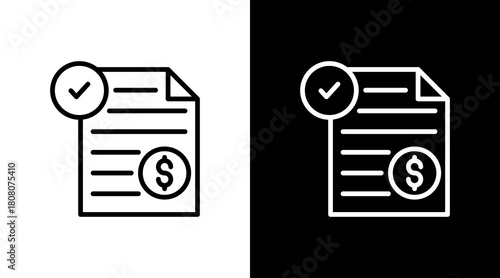 Invoice With Icon Set Design