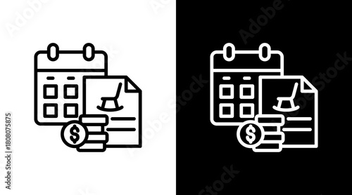 Retirement Plan With Icon Set Design