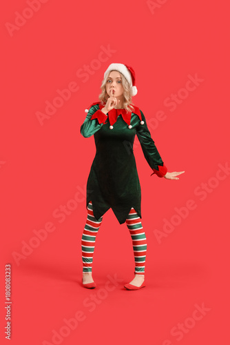 Young woman dressed as elf ...