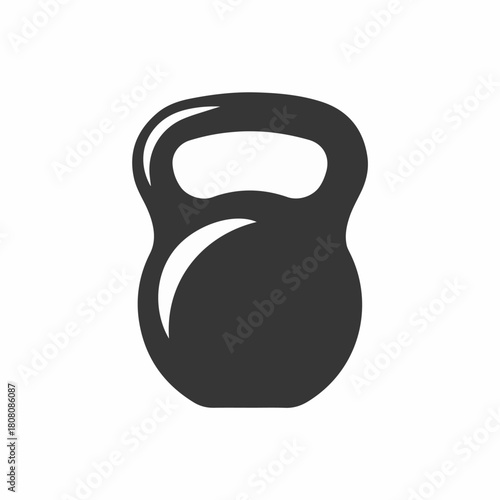 Simple kettlebell weight training symbol