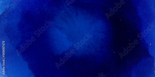 Deep blue watercolor background with artistic texture and fluid gradient effect, perfect for creative poster designs, invitations, artistic illustrations, and web presentation layouts.