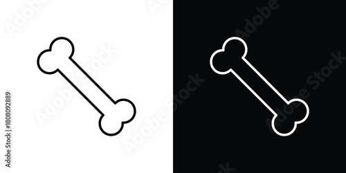 Bones icon thin line outline concept. Linear style icon. Editable stroke. Vector