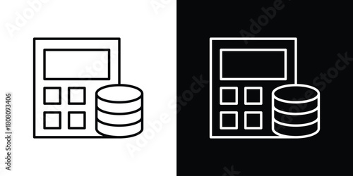 Budget icon thin line outline concept. Linear style icon. Editable stroke. Vector