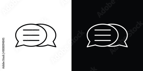 Chat icon thin line outline concept. Linear style icon. Editable stroke. Vector