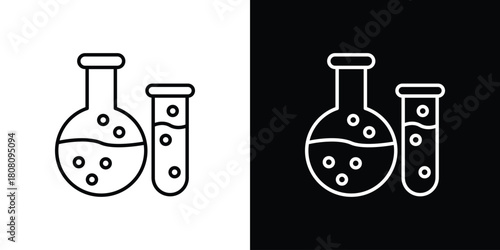 Chemistry icon thin line outline concept. Linear style icon. Editable stroke. Vector